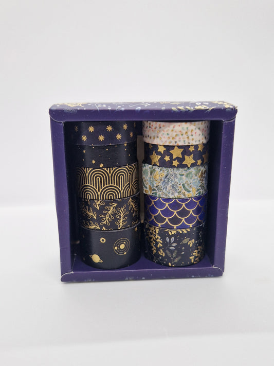 Coffret 10 Washi Tape « Minuit »