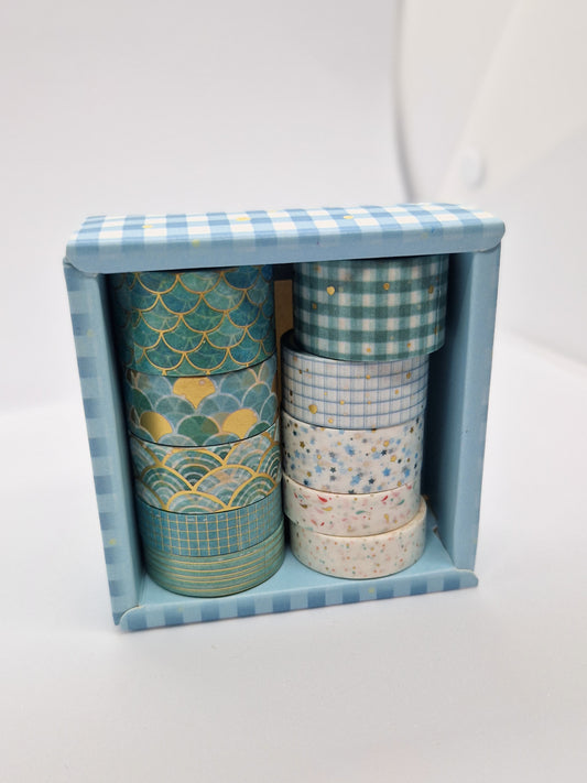 Coffret 10 Washi Tape « Vichy »