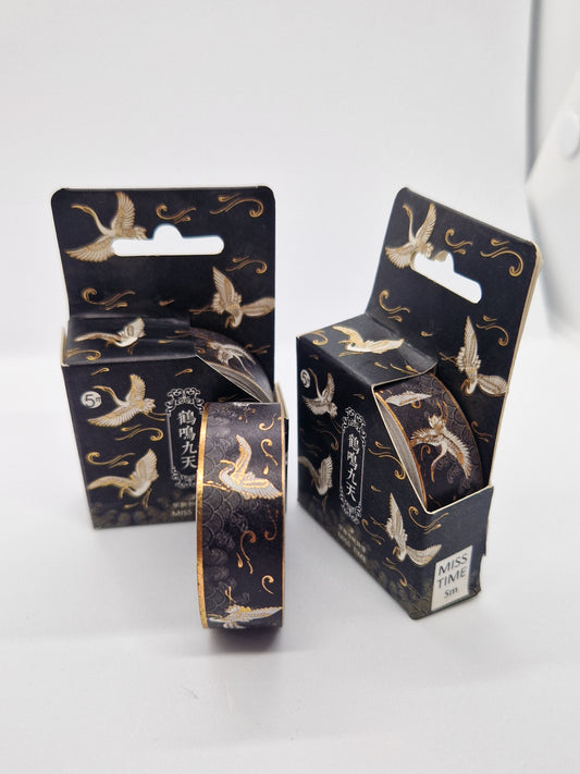 Washi Tape « Grue Japonaise Noire »