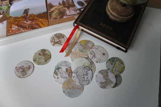 Stickers - Planisphère Vintage