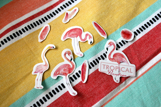 Stickers Flamants Roses - Autocollant Bullet journal - Loisirs créatifs