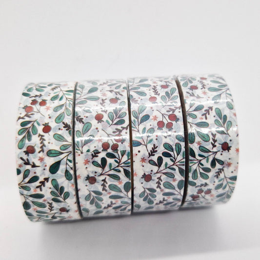 Washi Tape Japonais de Qualité Supérieure - Motifs plantes de Noël Masking tape