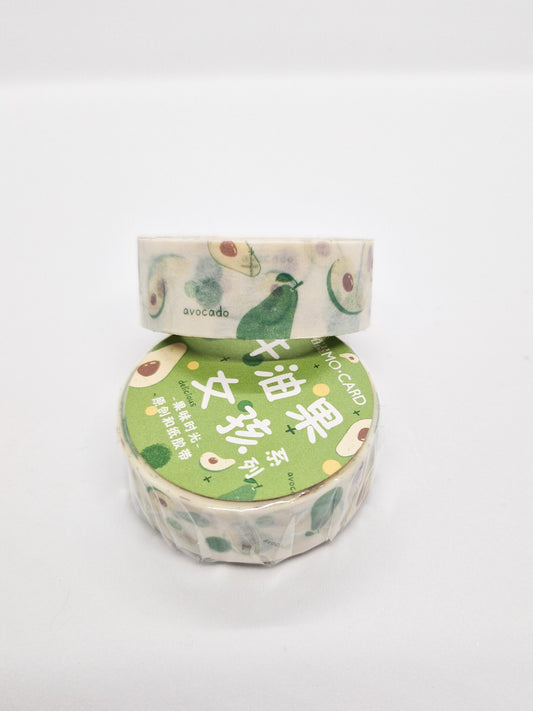Washi Tape Japonais de Qualité Supérieure - « Avocado Lover » Masking Tape