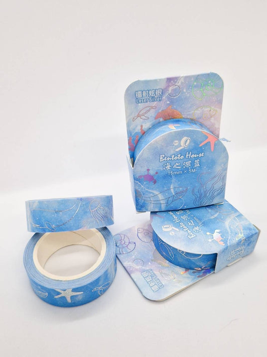 Washi Tape Japonais de Qualité Supérieure - «  Ocean »