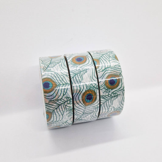 Washi Tape Japonais de Qualité Supérieure - « Plume de paon » Masking tape