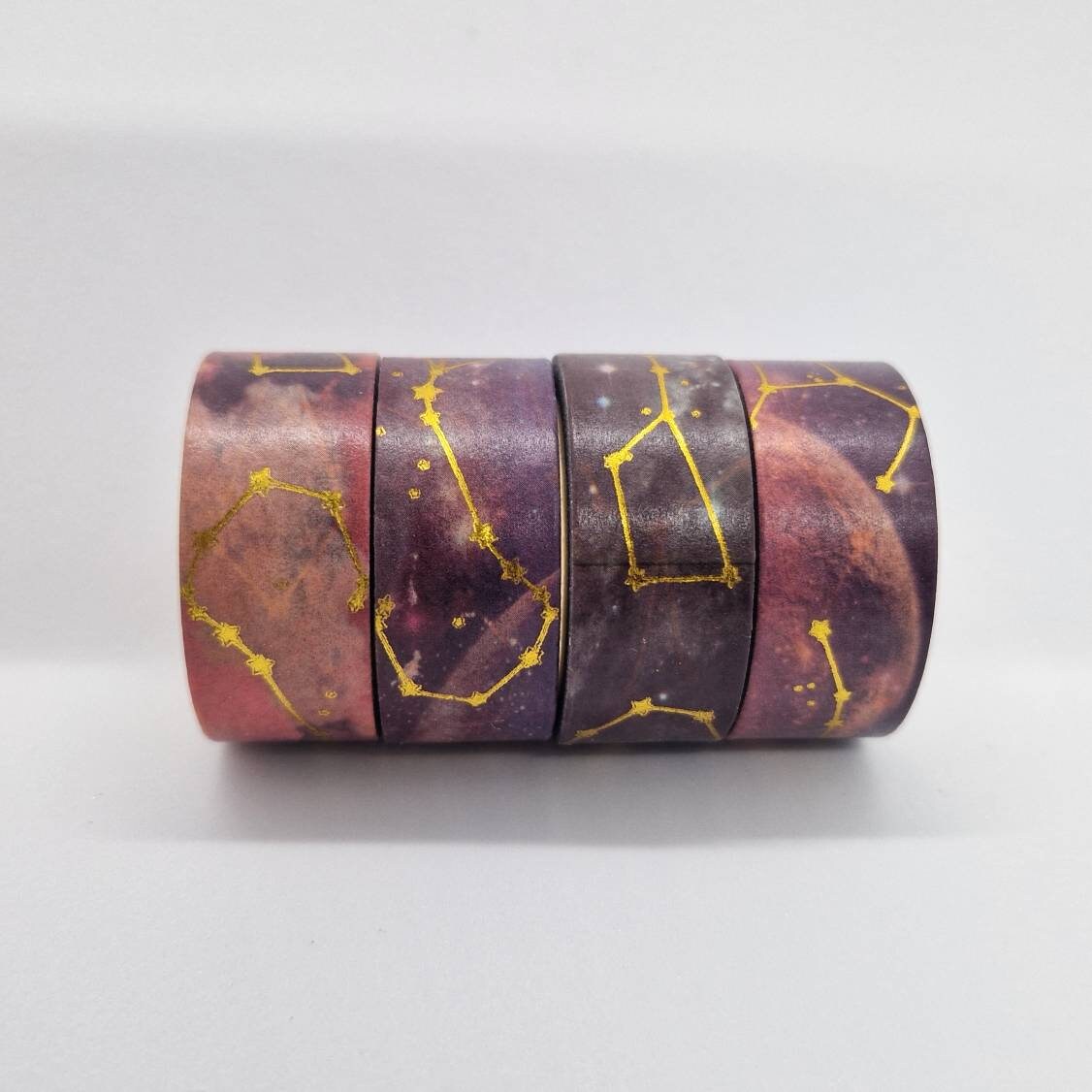 Coffret Washi Tape Japonais de Qualité Supérieure - Set de 4 rouleaux de Washi Tape - « Constellation »